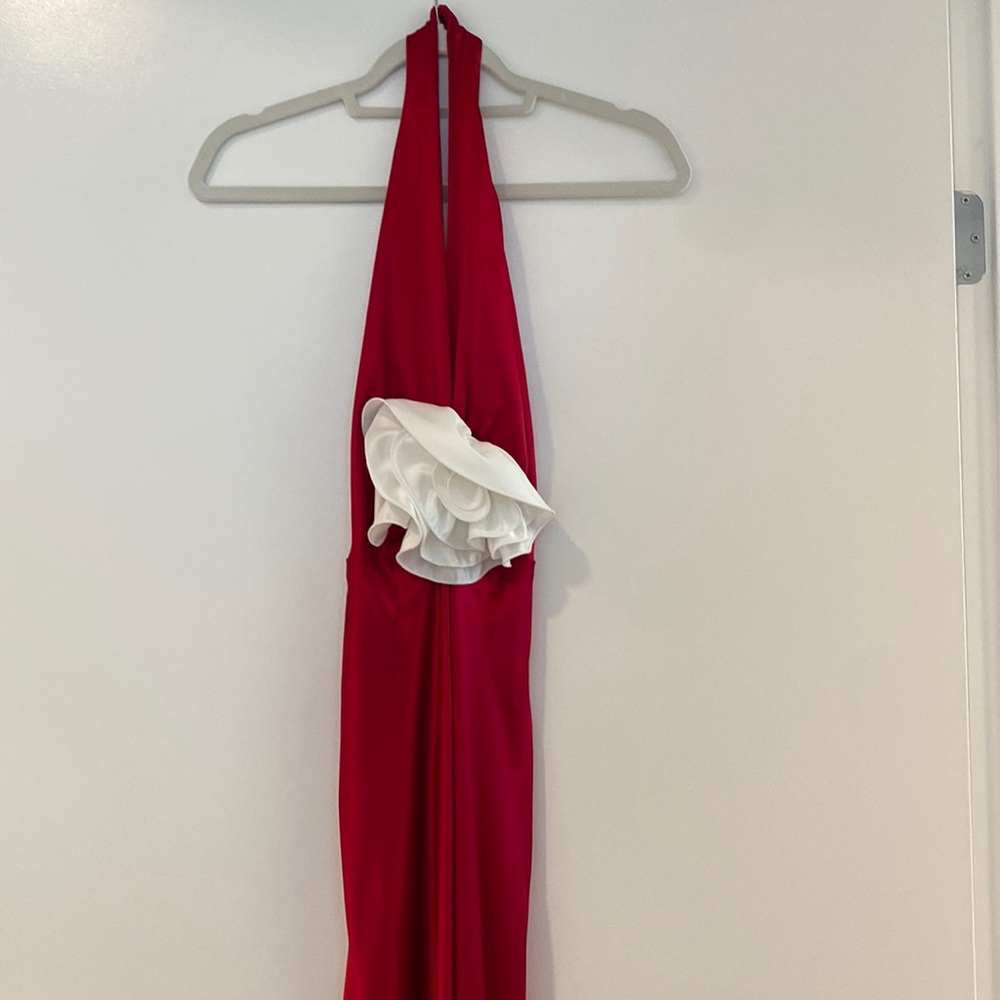 The Bar Silk Dress, red, 6 (fits like 4)